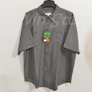 NWT Orvis Men’s‎ Short Sleeve Woven tech shirt Gray